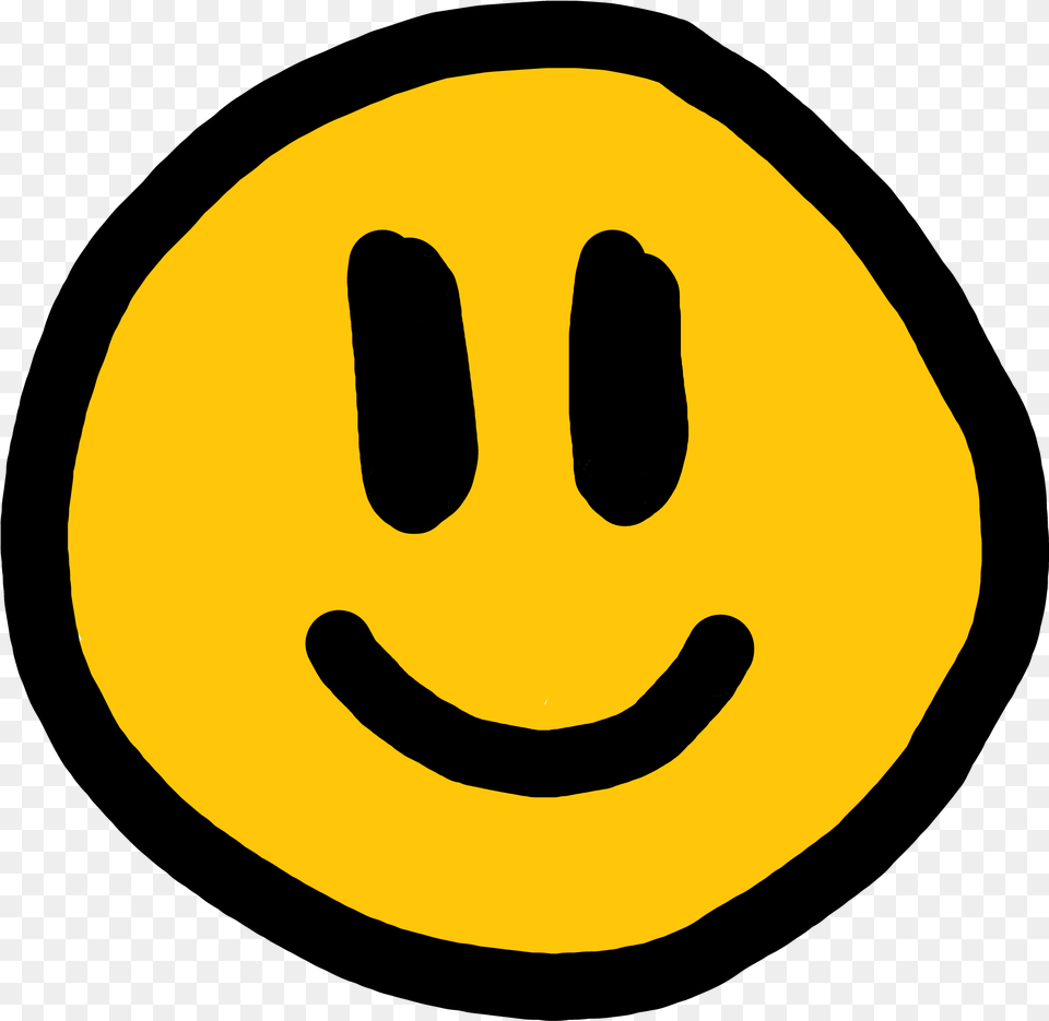 Drew Smiley Smile Happy Smileyface Face Emoji Yellow Smily Face Drew, Logo, Symbol, Astronomy, Moon Free Png Download