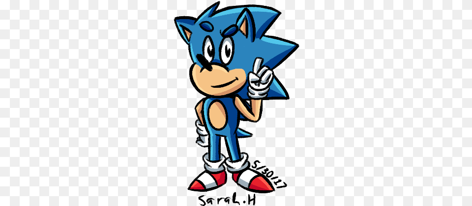 Drew This Cute Little Classic Sonic After I Watched Cartoon, Book, Comics, Publication, Baby Free Png