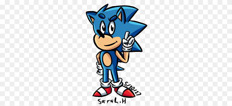 Drew This Cute Little Classic Sonic After I Watched The Recent, Book, Comics, Publication, Baby Png Image
