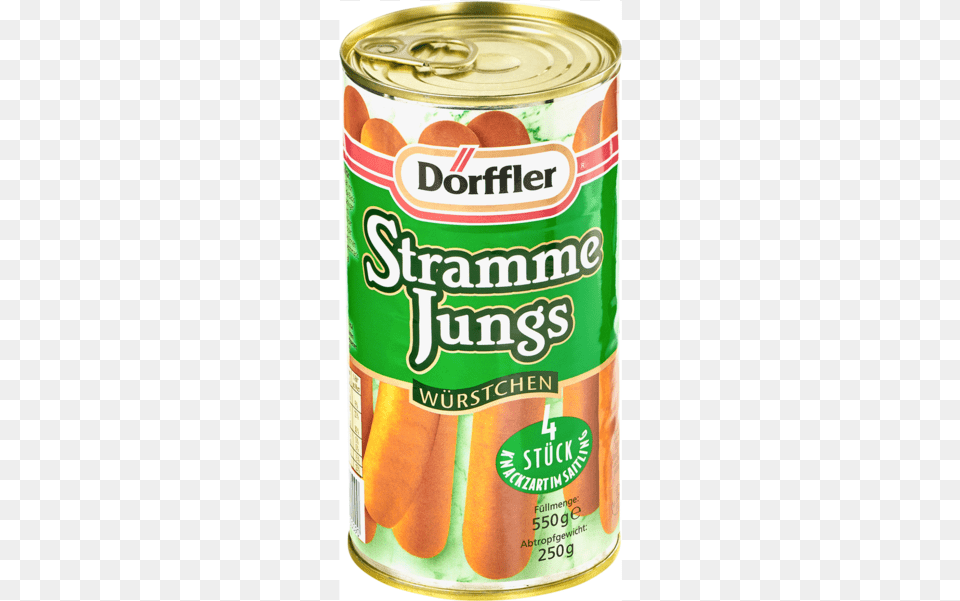 Drffler Stramme Jungs Drffler Stramme Jungs Wrstchen 250 G, Tin, Aluminium, Can, Canned Goods Png Image