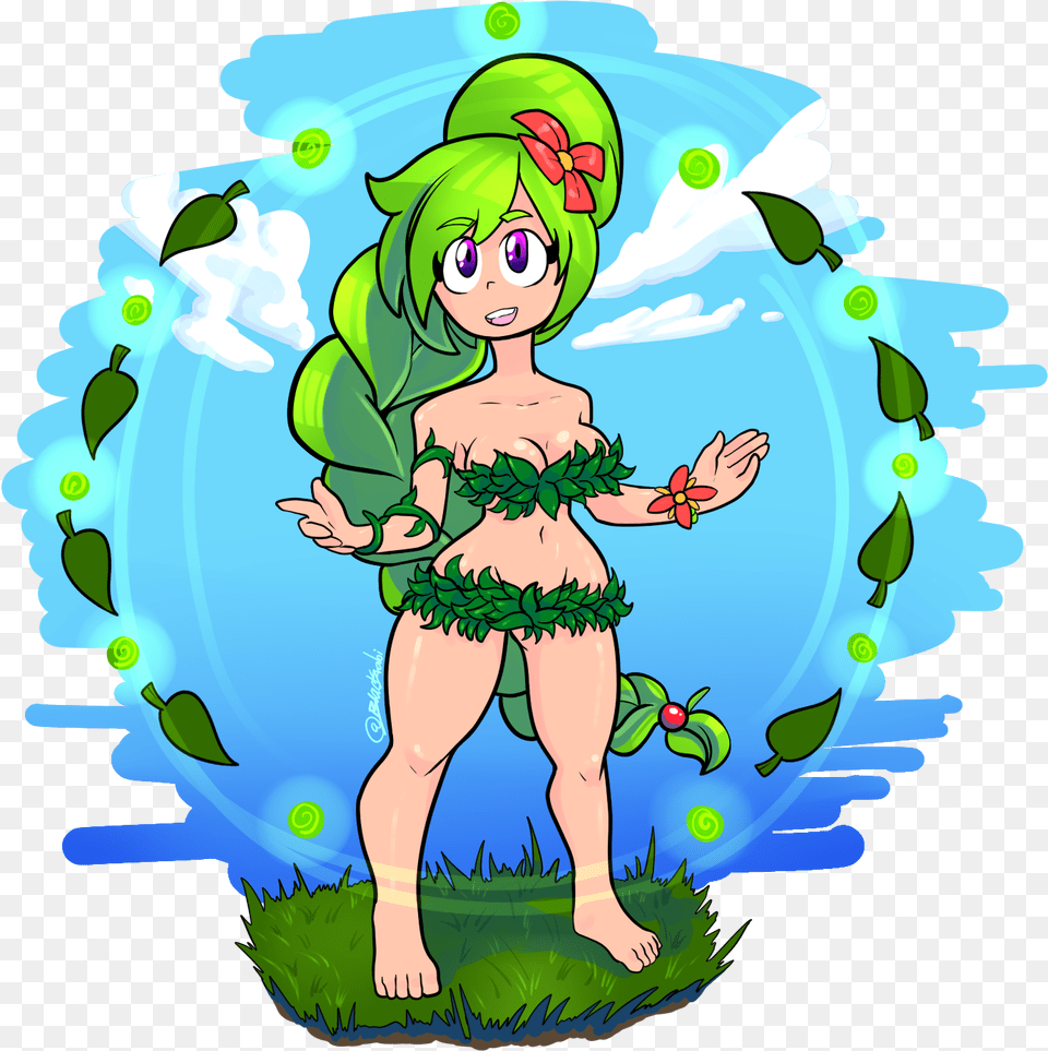 Driade Terraria Cartoon, Green, Vegetation, Plant, Person Png