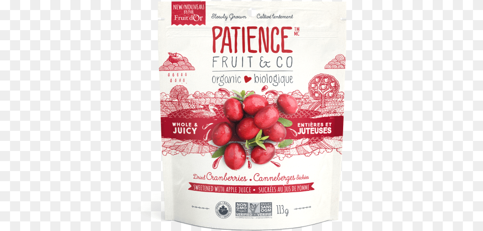 Dried Cranberries Patience Fruit Amp Co Dried Cranberries, Advertisement, Food, Produce, Plant Png Image