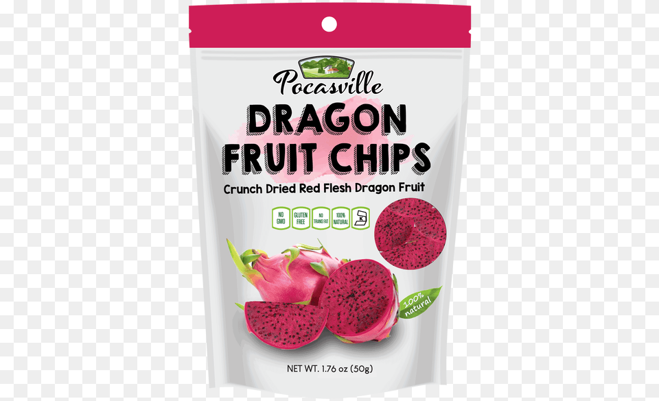 Dried Flesh Dragon Fruit Pocas Dragon Fruit Chips, Food, Plant, Produce Png Image