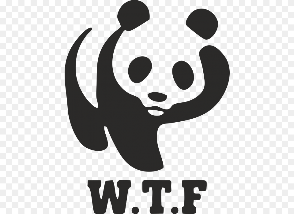 Drift Panda Wtf Wtf Panda Logo, Stencil, Animal, Bear, Mammal Png Image