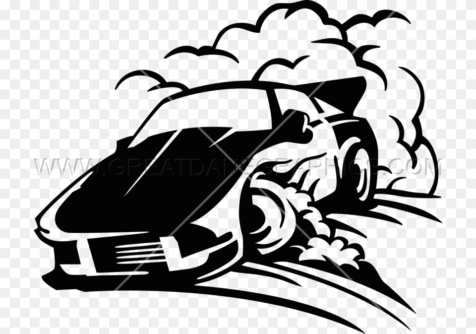 Drift Smoke Clipart Clipground Bike Clip Art Black Drifting Car Clipart, Grass, Lawn, Plant, Device Free Png Download