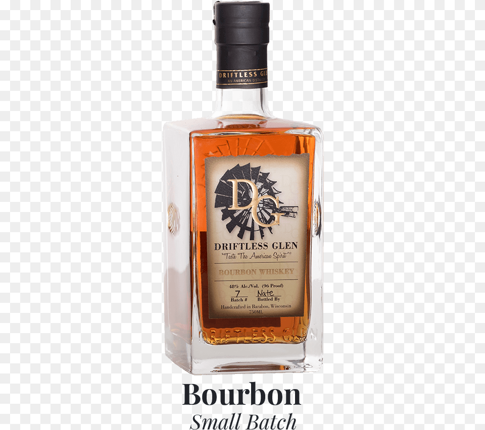 Driftless Glen Single Barrel Bourbon, Alcohol, Beverage, Liquor, Bottle Png