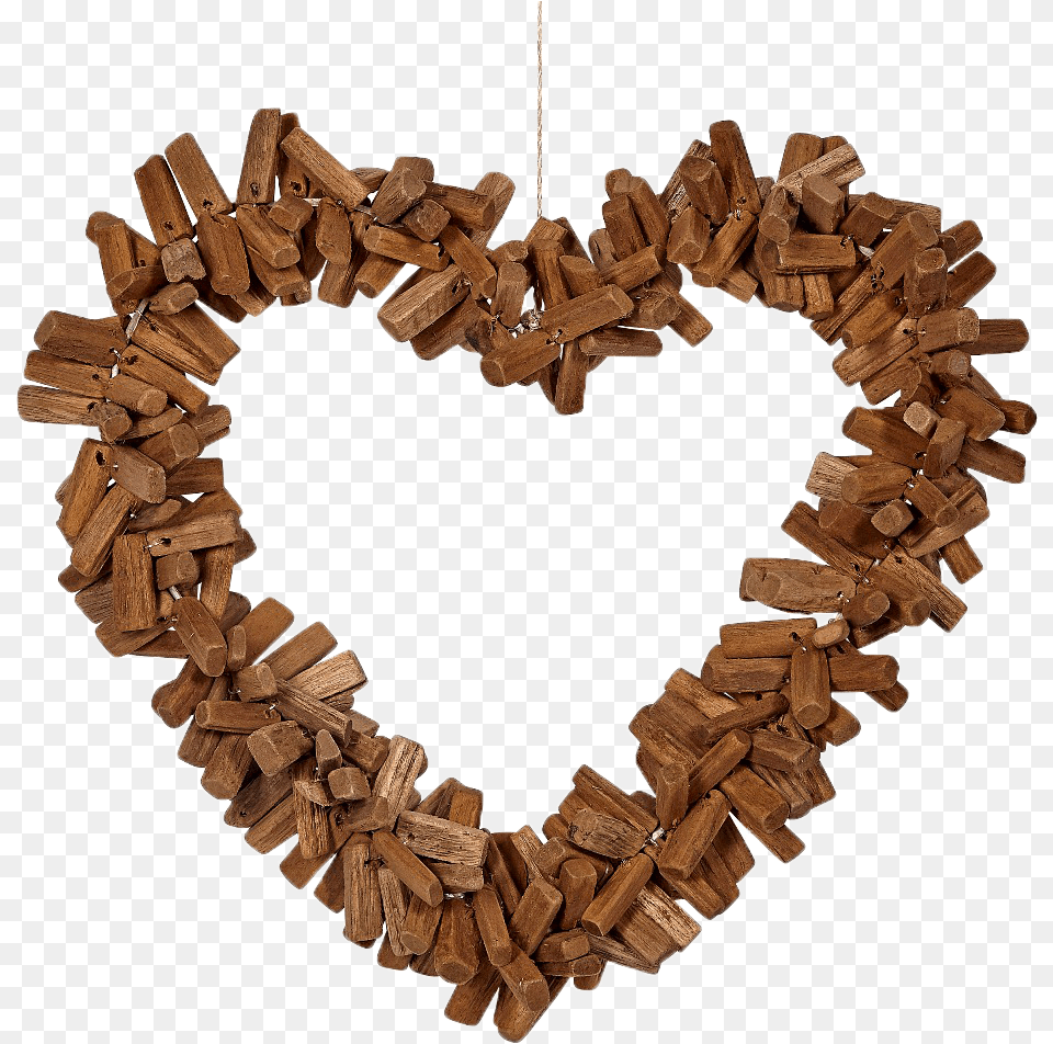 Driftwood Heart Wreath 14 Heart, Wood Free Png