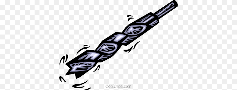 Drill Bit Royalty Vector Clip Art Illustration, Sword, Weapon, Emblem, Symbol Free Transparent Png