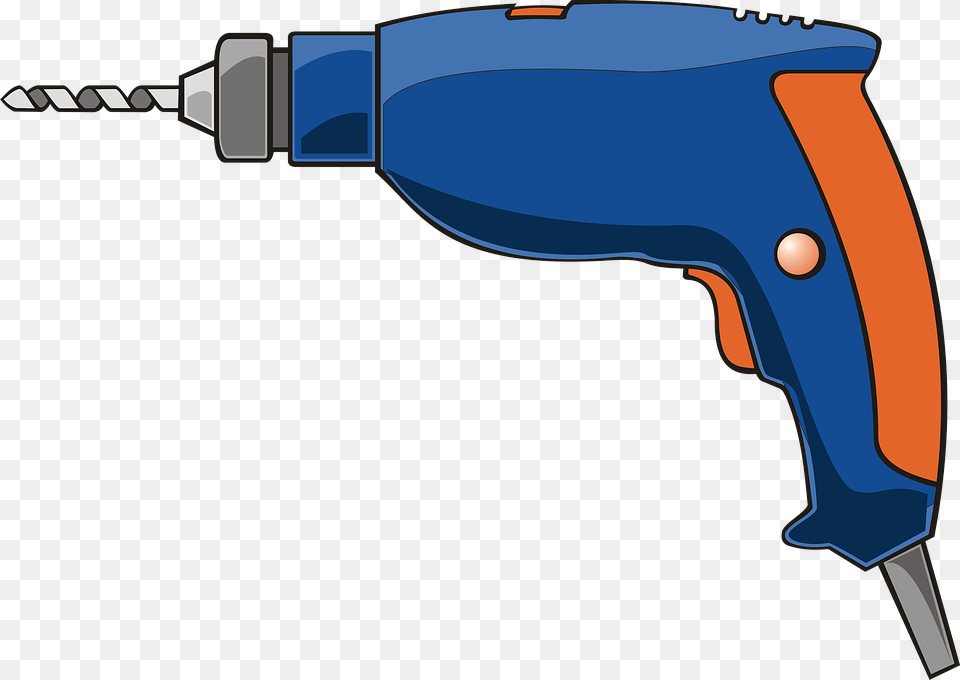 Drill Clipart, Device, Power Drill, Tool, Smoke Pipe Free Transparent Png
