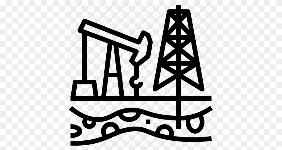 Drill Fossil Fuel Oil Underground Icon, Construction, Oilfield, Outdoors Png