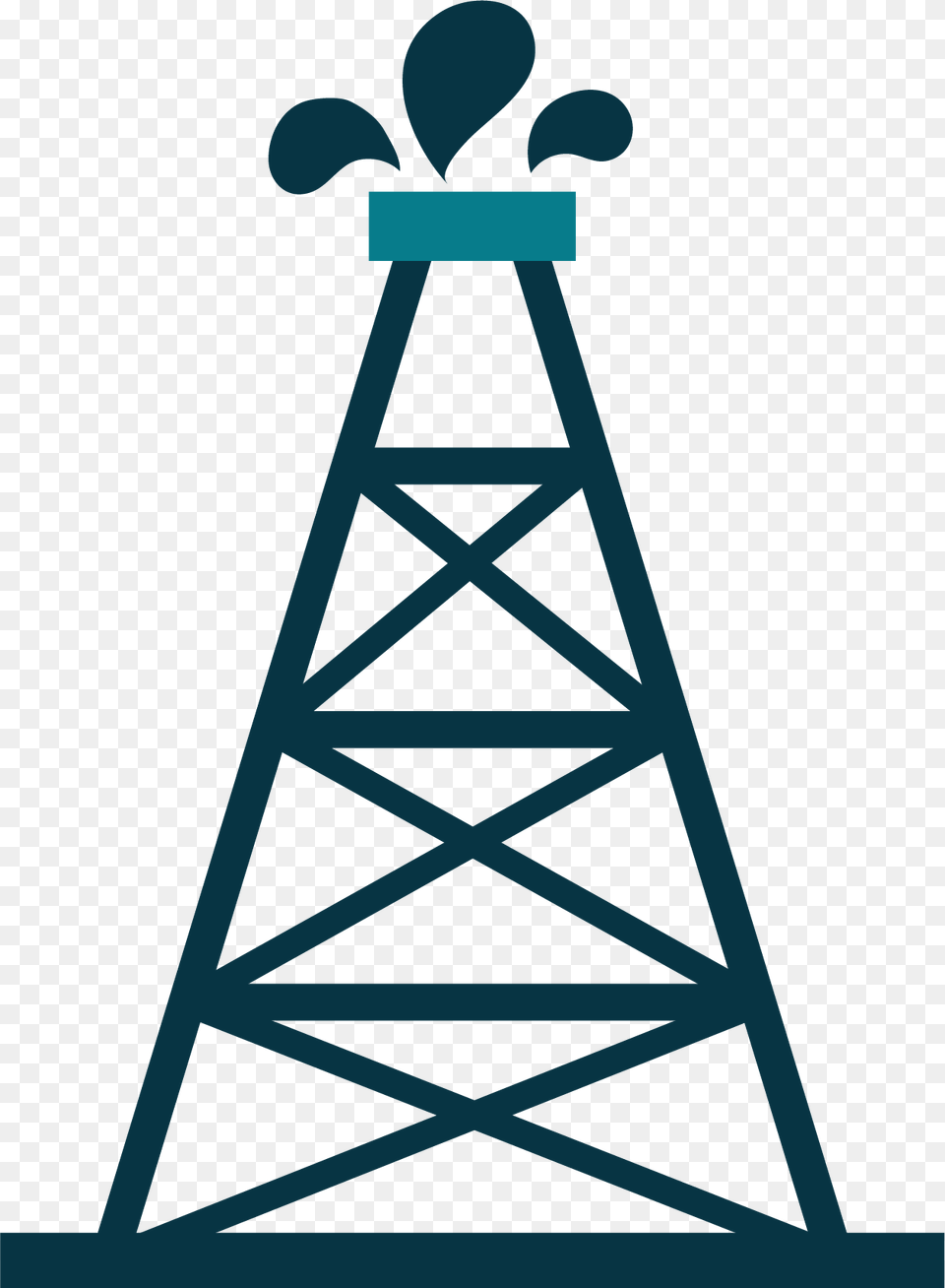 Drilling Rig Clipart Cartoon Oil Rig, Triangle, Cable, Power Lines Png