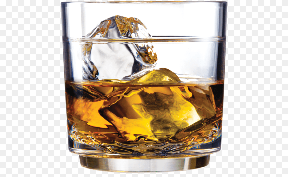 Drinique Elite Rocks Glass 10 Ounce Clear With Bourbon Transparent Whiskey Glass, Alcohol, Beverage, Liquor, Whisky Png Image