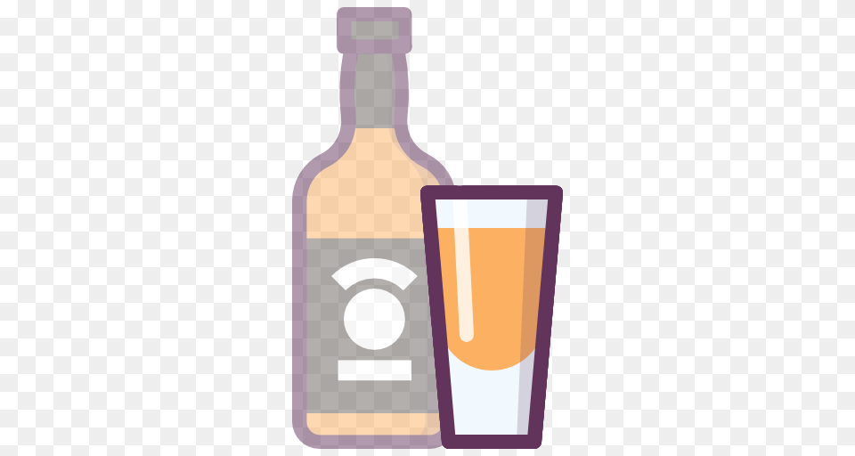 Drink Alcohol Liquor Liquors Beverage Icon Of Alcohol Drinks, Bottle, Beer, Glass, Wine Png Image
