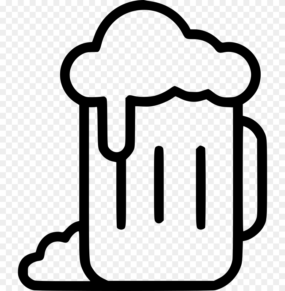 Drink Beer Alcohol Glass Cerveza Beer Alcohol Icon, Stencil, Cutlery, Beverage, Milk Free Png Download