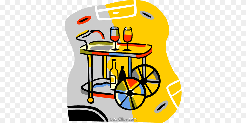 Drink Cart Royalty Vector Clip Art Illustration, Machine, Wheel, Device, Grass Png