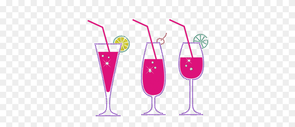 Drink Glass With Rhinestone Rhinestud Glitter Hot Fix Fabric, Alcohol, Beverage, Cocktail, Juice Free Png Download