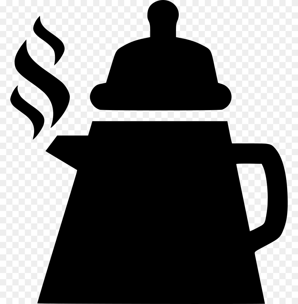 Drink Hot Teapot Tea Pot Comments Hot Teapot, Silhouette, Stencil, Cookware, Adult Free Png Download