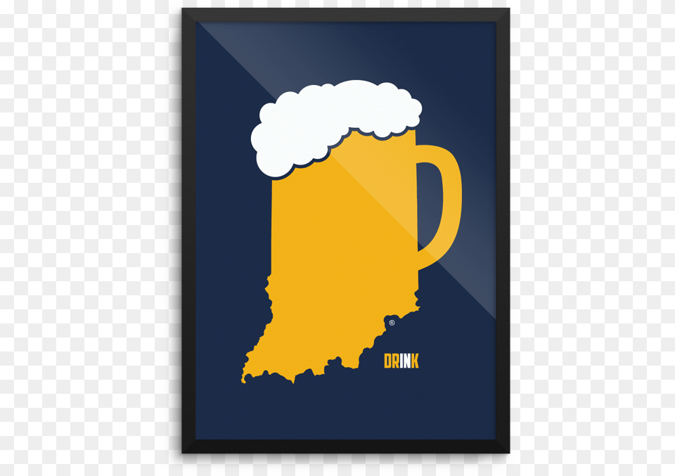 Drink Indiana Posterdata Large Image Cdn Illustration, Alcohol, Beer, Beverage, Glass Free Transparent Png