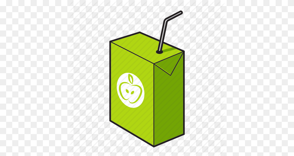 Drink Juice Juice Box Kids Drink Icon, Cardboard, Carton, Green Png Image