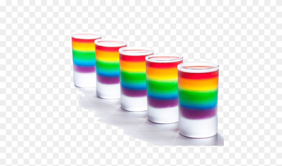 Drink Mixes Rainbow Shots, Cup, Food, Jelly Free Transparent Png