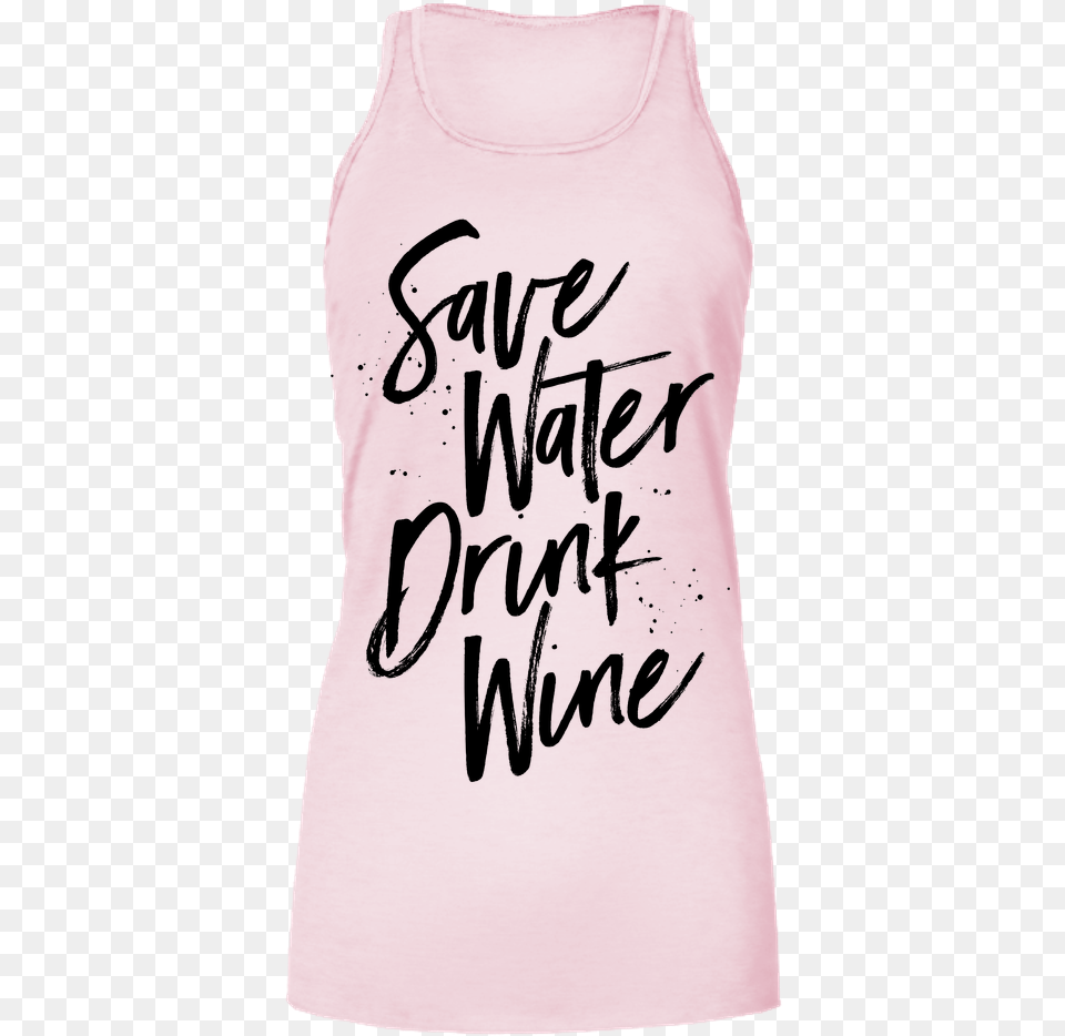 Drink Wine Save Water Bella Flowy Tank Active Tank, Clothing, T-shirt, Tank Top, Person Png