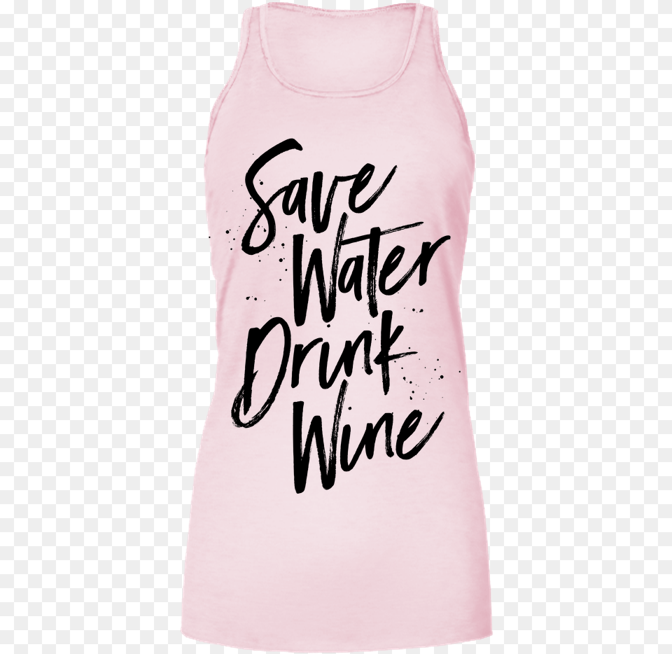 Drink Wine Save Water Bella Flowy Tank T Shirt, Clothing, T-shirt, Tank Top, Person Png