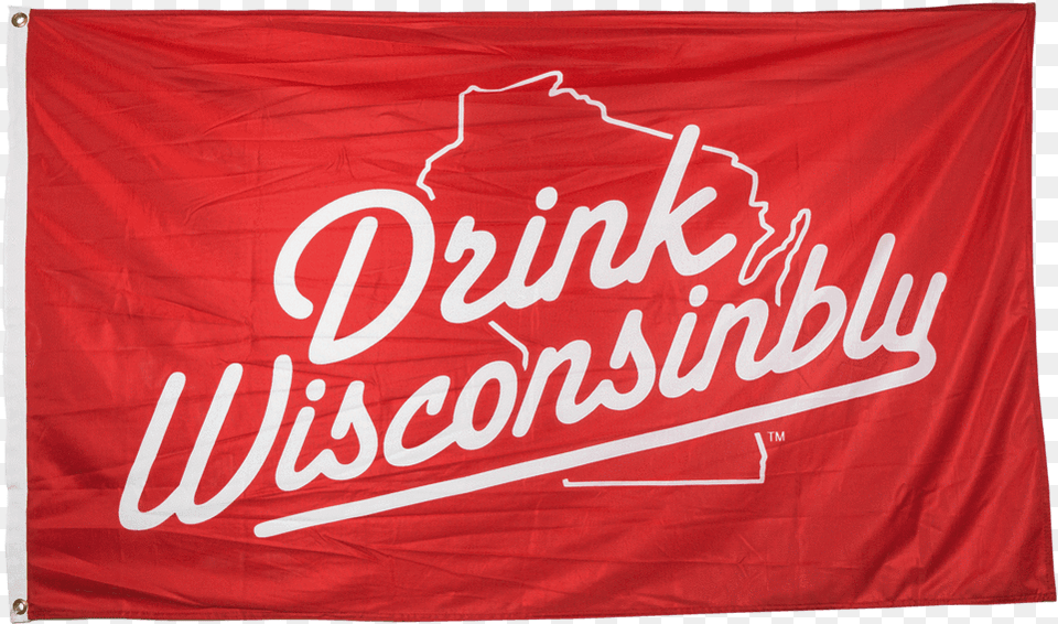 Drink Wisconsinbly Red Amp White Flag Banner, Text Free Png Download