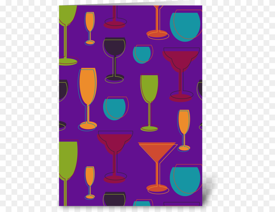 Drinking Glasses Greeting Card Champagne Stemware, Glass, Goblet, Alcohol, Wine Free Png