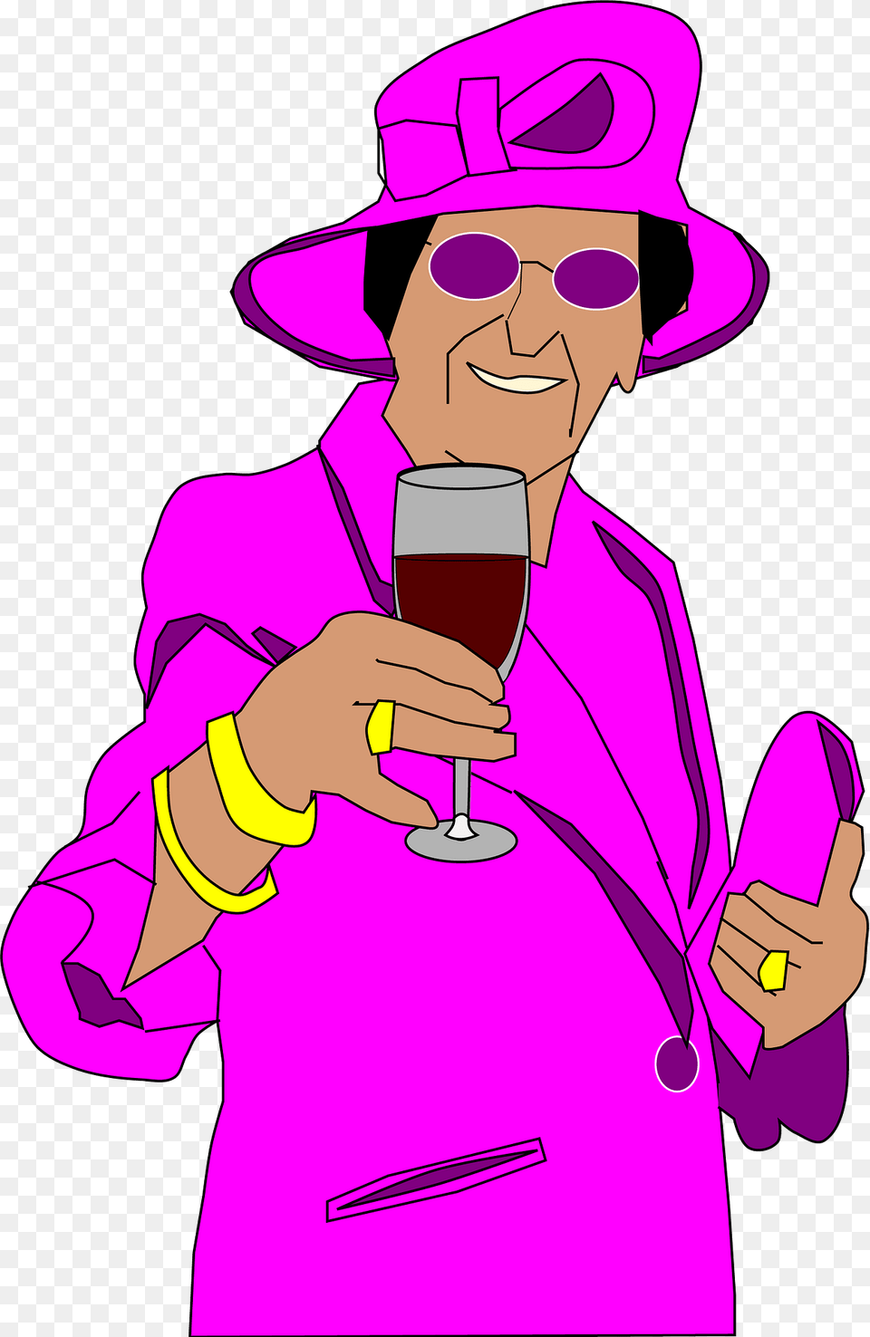 Drinking Granny Clipart, Purple, Clothing, Coat, Person Png