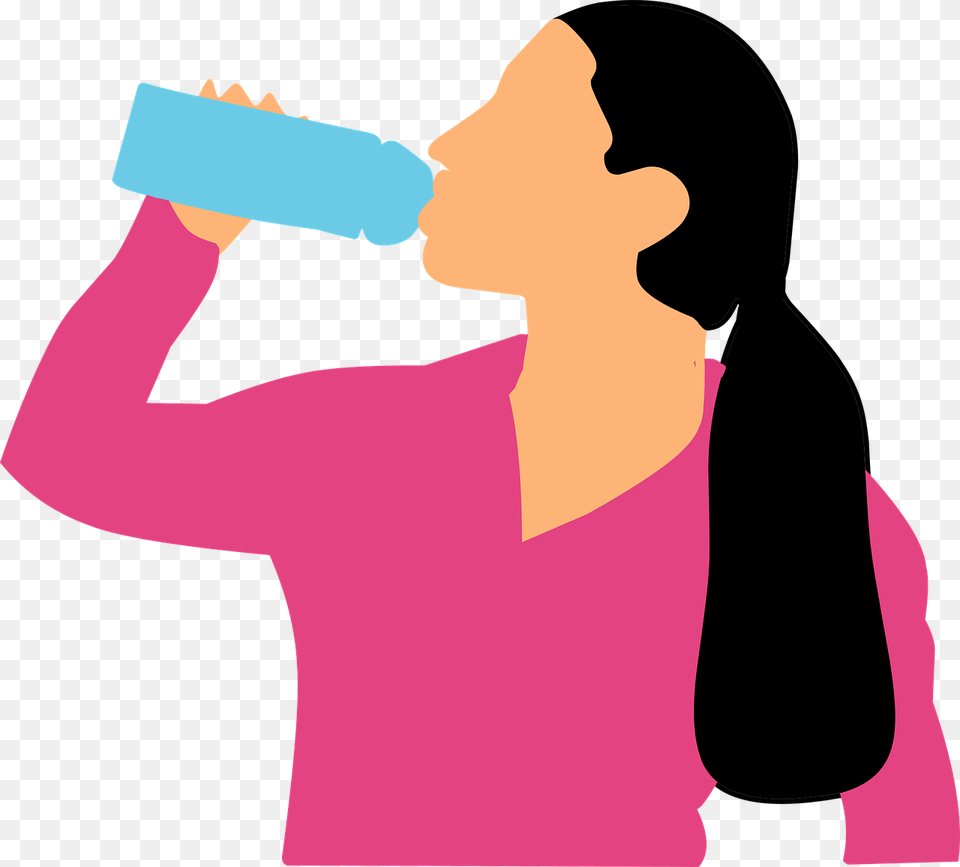 Drinking Water Bottle Clipart, Adult, Female, Person, Woman Png
