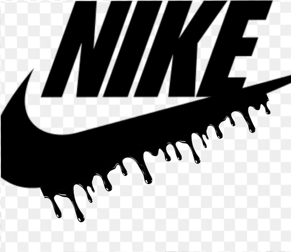 Drip Nike Logo Nike Dripping Swoosh Logo, Stencil, Person Free Transparent Png