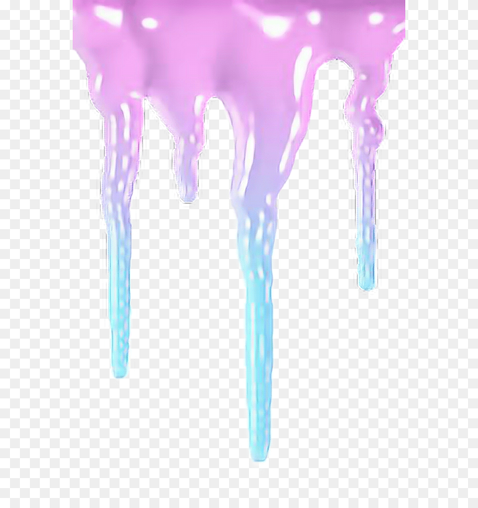 Drip Paint Aesthetic Purple Blue Pink Cool Sweet Pink And Purple Paint Drip, Ice, Nature, Outdoors, Winter Free Transparent Png
