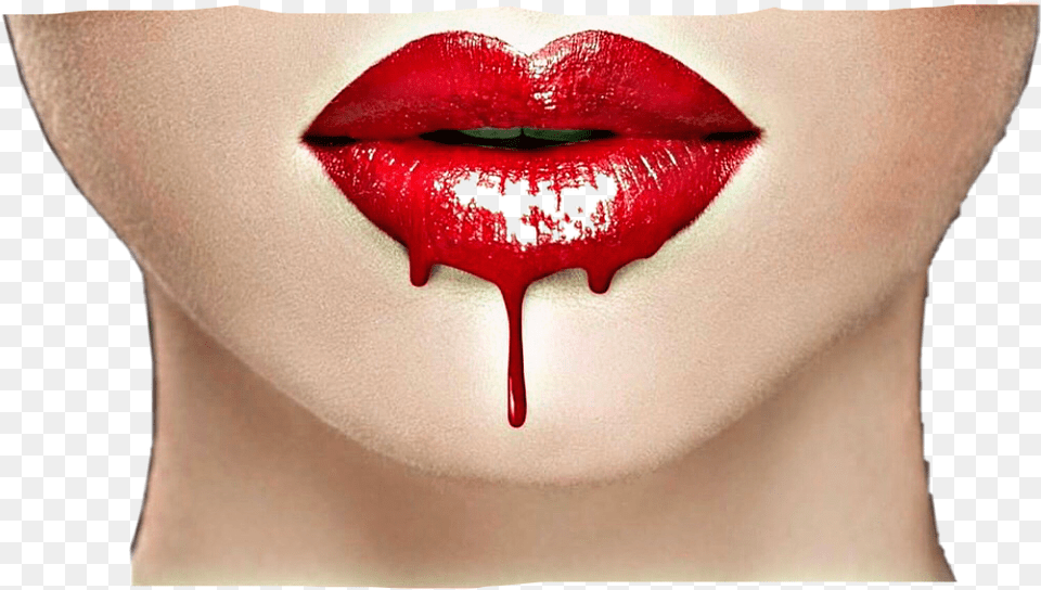 Dripping Blood Red Sticker By Kimmy Bird Tasset Blood Lips, Body Part, Person, Mouth, Adult Png Image
