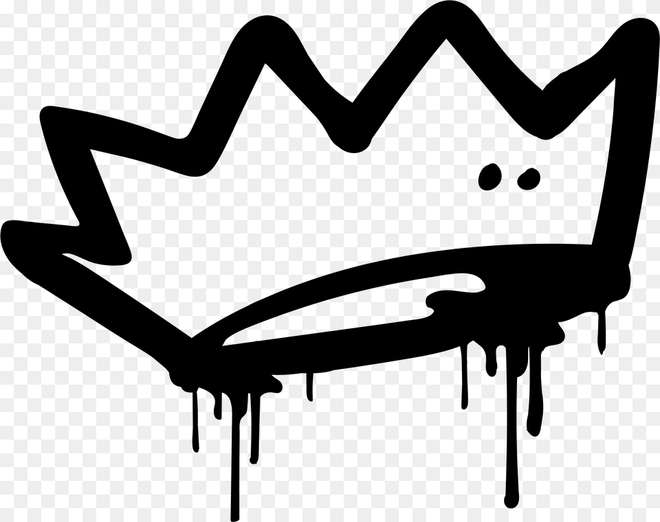 Dripping Crown, Gray Png Image
