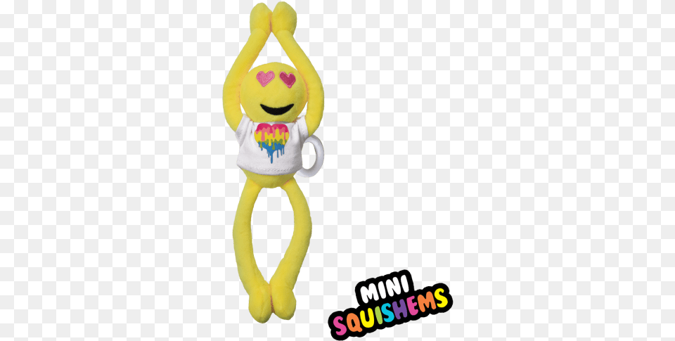 Dripping Heart Hanginu0027 Buddy Squishem Happy, Plush, Toy, Rattle Png