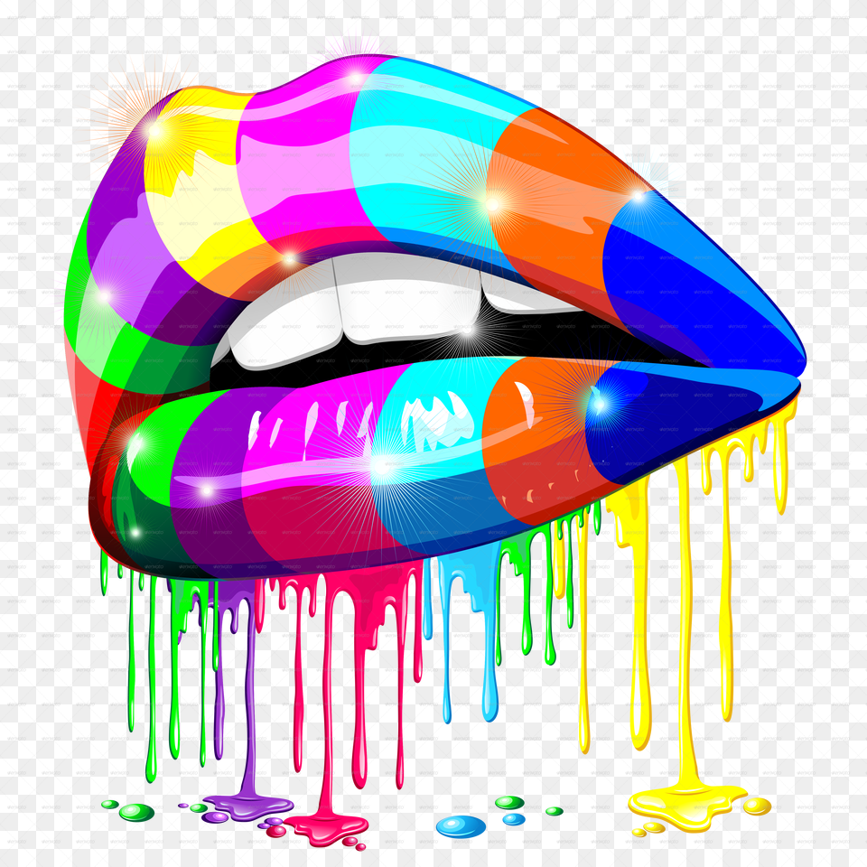 Dripping Lips Free Png Download