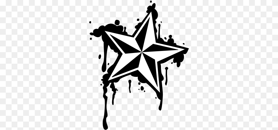 Dripping Nautical Star By Lintastic Graphic Dripping Nautical Star, Star Symbol, Symbol Free Png Download