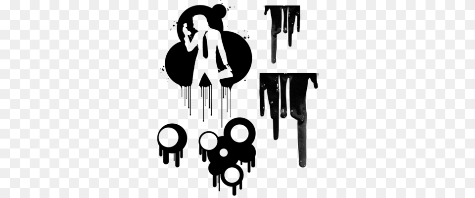 Dripping Paint, Gray Free Transparent Png
