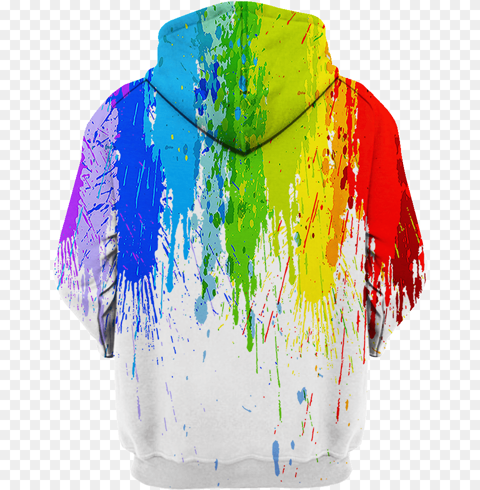 Dripping Paint, Clothing, Hoodie, Knitwear, Sweater Png Image