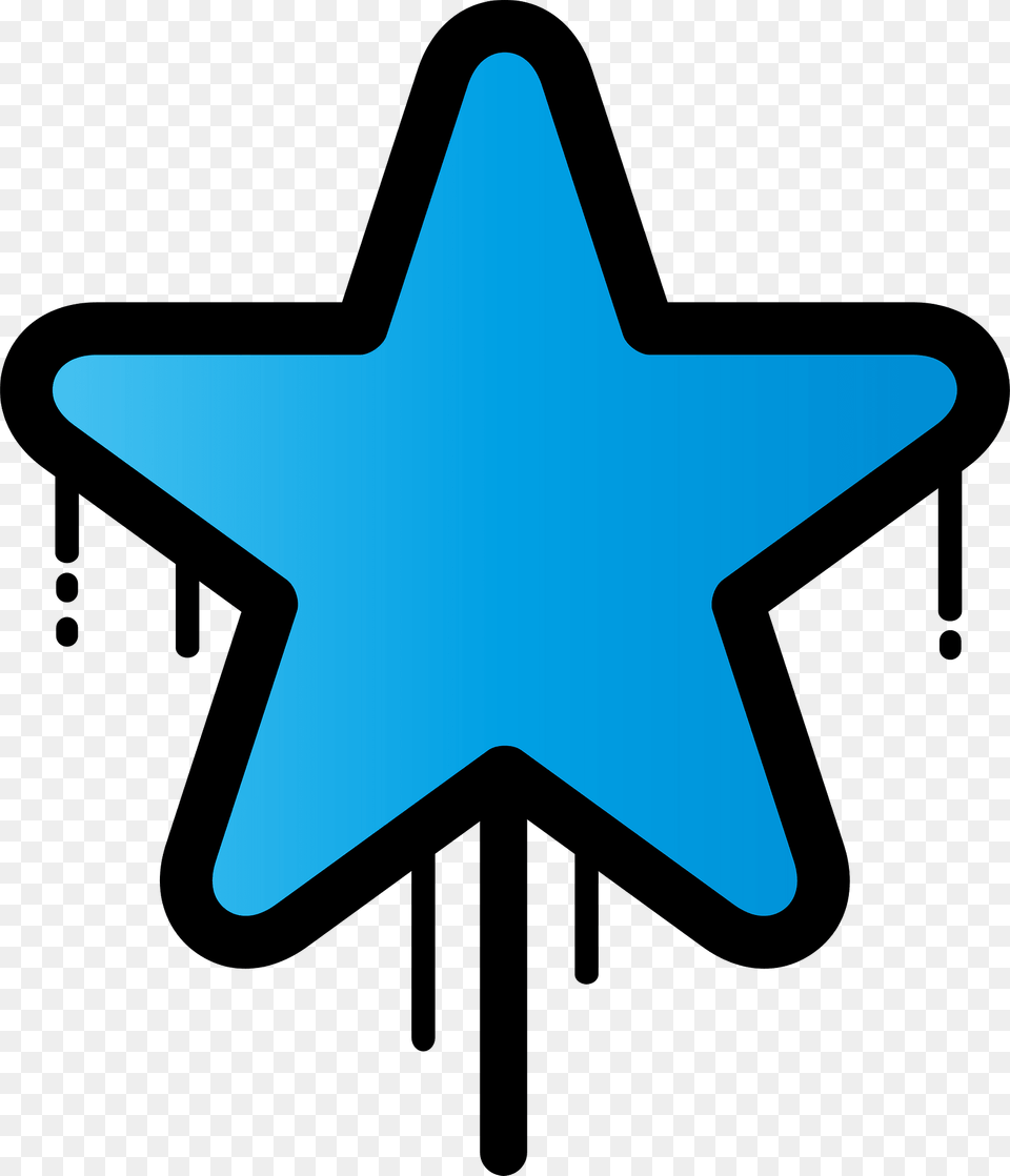 Drippy Star Clipart, Star Symbol, Symbol, Cross Png Image