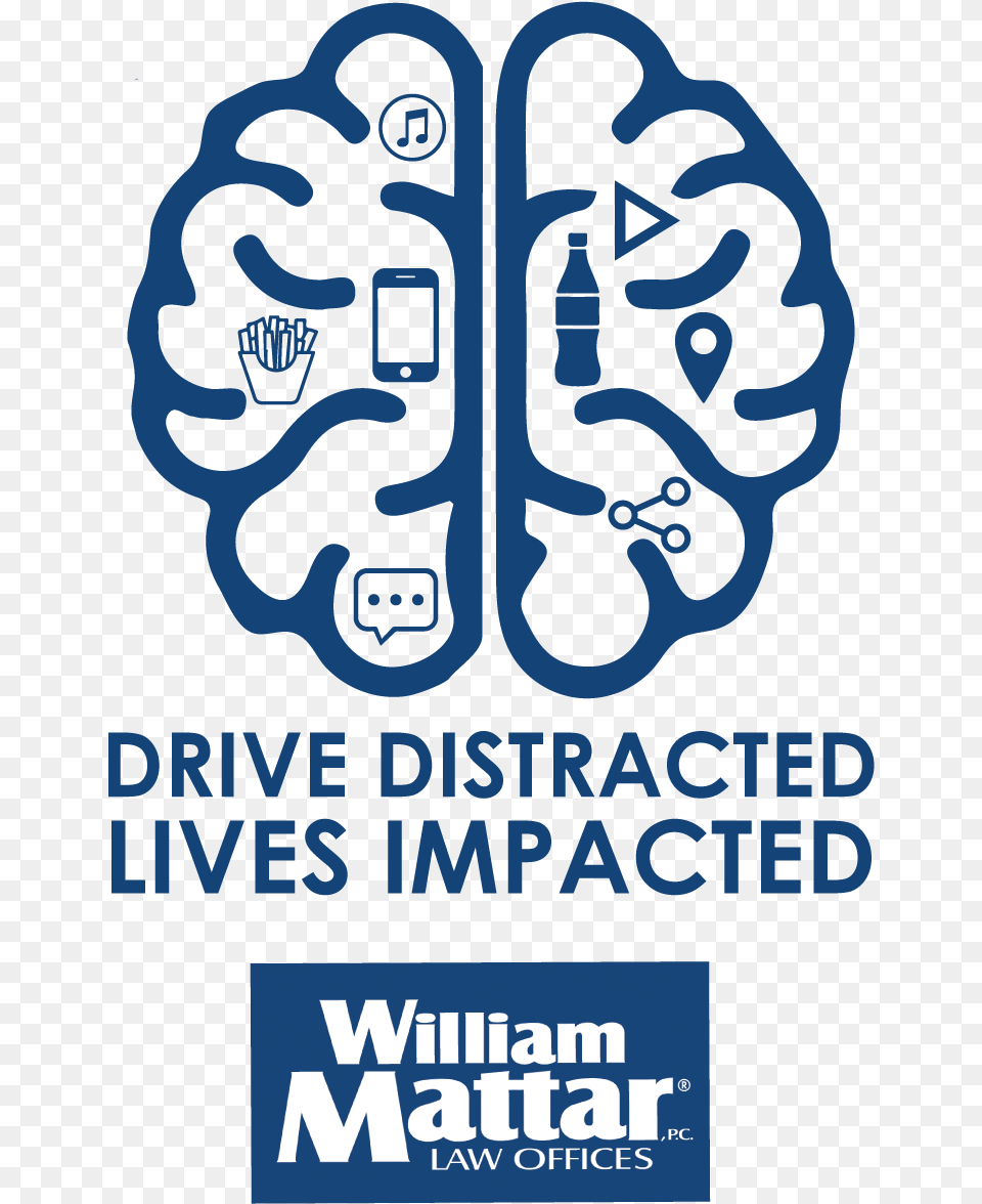 Drive Distracted Lives Impacted Neurology Logo Design, Advertisement, Poster Png