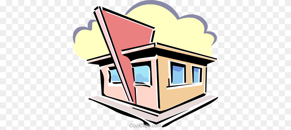 Drive In Restaurant Royalty Vector Clip Art Illustration, Architecture, Building, Cottage, House Free Png