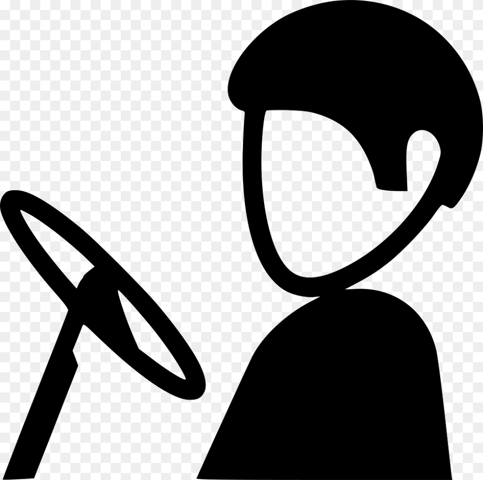 Driver Male Camera Man Icon, Stencil, Silhouette Png Image