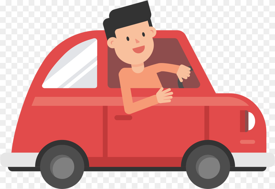 Driver Vector Car Drive Transparent Driving A Car Cartoon, Vehicle, Truck, Transportation, Pickup Truck Png