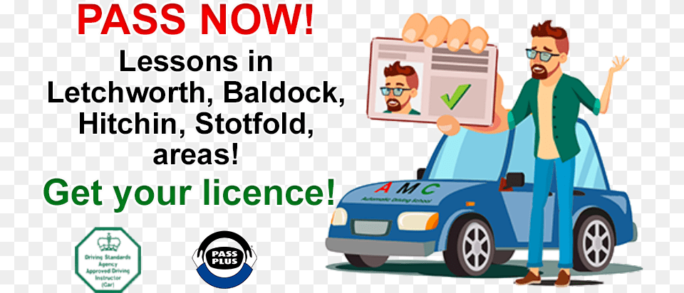 Driving Lessons Letchworthbaldockhitchinstotfold With Amc Driving License Vector, Advertisement, Poster, Person, Face Free Transparent Png