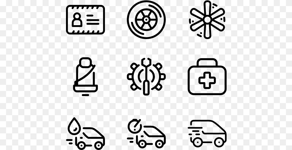 Driving Logistic Icons, Gray Png Image
