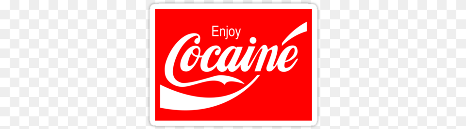 Drogue Audiogrammes Enjoy Cocaine Sticker Kaufen, Beverage, Coke, Soda Free Png Download