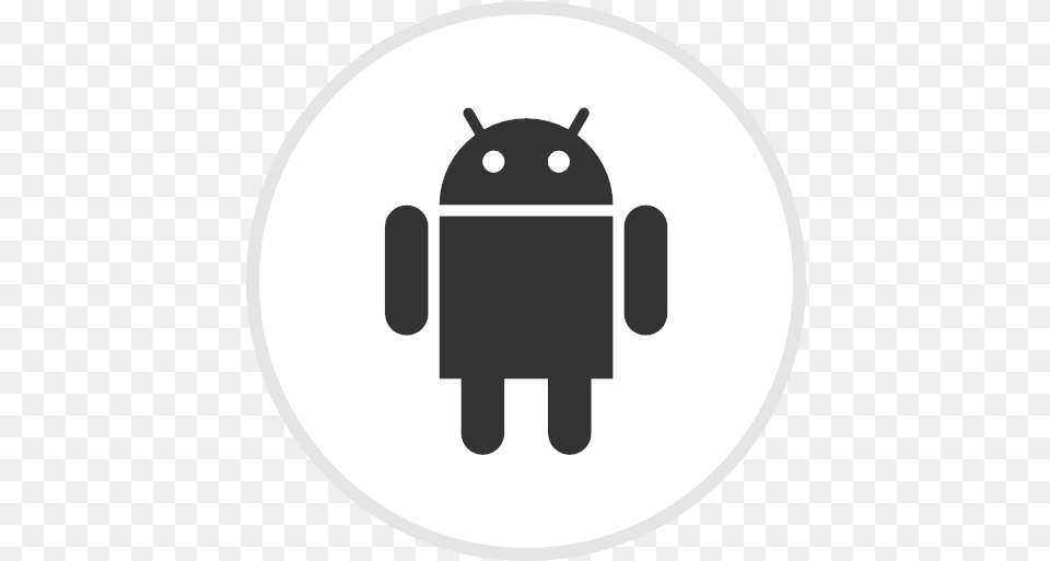 Droid Media Online Social Icon Black Circle With Message Android, Stencil, Adapter, Electronics, Sticker Free Transparent Png