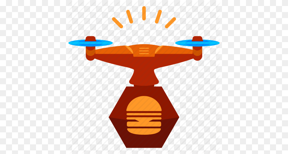Drone Food Icon, Water, Aircraft, Airplane, Transportation Png Image