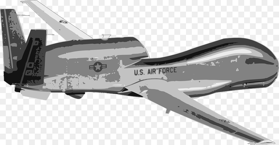 Drone Global Hawk Uav Airplane Military Aircraft Global Hawk Clip Art, Transportation, Vehicle, Spaceship, Airliner Free Png Download